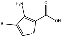 3-氨基-4-溴噻吩-2-甲酸 结构式