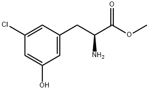 METHYL (2S)-2-AMINO-3-(3-CHLORO-5-HYDROXYPHENYL)PROPANOATE 结构式