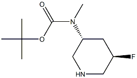 ((3S,5S)-5-氟哌啶-3-基)(甲基)氨基甲酸叔丁酯 结构式