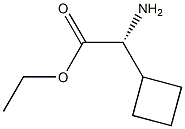 ethyl (R)-2-amino-2-cyclobutylacetate 结构式