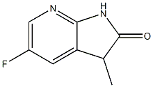 5-氟-3-甲基-1H,2H,3H-吡咯并[2,3-B]吡啶-2-酮 结构式