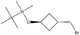 tert-butyldimethyl[trans-3-(bromomethyl)cyclobutoxy]silane 结构式