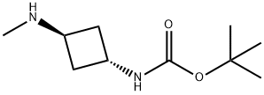 叔丁基N-[反式-3-(甲基氨基)环丁基]氨基甲酸酯 结构式