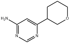 6-(tetrahydro-2H-pyran-3-yl)pyrimidin-4-amine 结构式