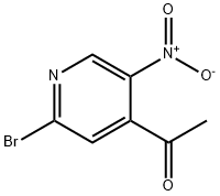 1-(2-Bromo-5-nitro-pyridin-4-yl)-ethanone 结构式