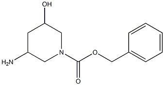3-Amino-5-hydroxy-piperidine-1-carboxylic acid benzyl ester 结构式