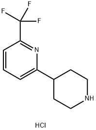 2-(PIPERIDIN-4-YL)-6-(TRIFLUOROMETHYL)PYRIDINE HYDROCHLORIDE 结构式