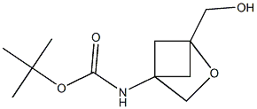 (1-(羟甲基)-2-氧杂双环[2.1.1]己-4-基)氨基甲酸叔丁酯 结构式