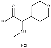 2H-Pyran-4-acetic acid, tetrahydro-α-(methylamino)-, hydrochloride (1:1) 结构式