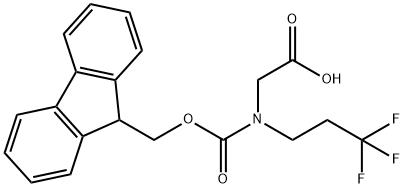 N-(((9H-芴-9-基)甲氧基)羰基)-N-(3,3,3-三氟丙基)甘氨酸 结构式