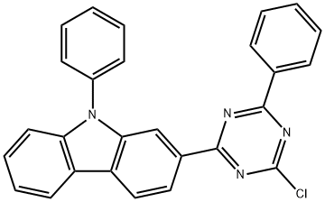 2-(4-氯-6-苯基-1,3,5-三嗪-2-基)-9-苯基-9H-咔唑 结构式