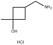 3-(氨基甲基)-1-甲基环丁-1-醇盐酸盐 结构式