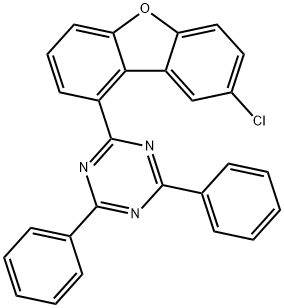 2-[(8-氯-二苯并呋喃)-1-基]-4,6-二苯基-1,3,5-三嗪 结构式