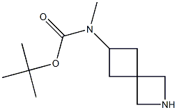 tert-butyl N-{2-azaspiro[3.3]heptan-6-yl}-N-methylcarbamate 结构式