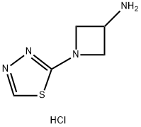 1-(1,3,4-噻二唑-2-基)氮杂环丁烷-3-胺二盐酸盐 结构式