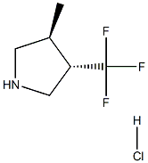 (3S,4S)-3-methyl-4-(trifluoromethyl)pyrrolidine hydrochloride 结构式