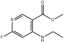 4-(乙基氨基)-6-氟吡啶-3-羧酸甲酯 结构式