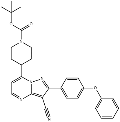 tert-butyl 4-(3-cyano-2-(4-phenoxyphenyl)pyrazolo[1,5-a]pyrimidin-7-yl)piperidine-1-carboxylate