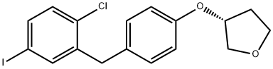 (R)-3-(4-(2-chloro-5-iodobenzyl)phenoxy)tetrahydrofuran 结构式