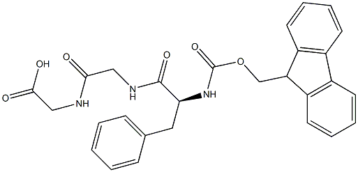 N-[(9H-芴-9-基甲氧基)羰基]-L-苯丙氨酰甘氨酰甘氨酸 结构式