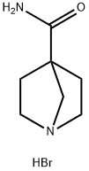 4-Carbamoyl-1-Azabicyclo[2.2.1]Heptan-1-Ium Bromide* 结构式