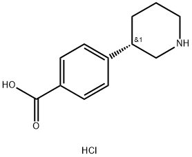 (S)-4-(piperidin-3-yl)benzoic acid hydrochloride 结构式