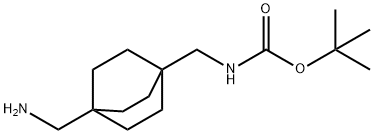 tert-butyl N-{[4-(aminomethyl)bicyclo[2.2.2]octan-1-yl]methyl}carbamate 结构式