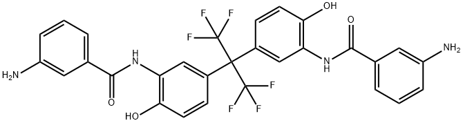 Benzamide, N,N'-[[2,2,2-trifluoro-1-(trifluoromethyl)ethylidene]bis(6-hydroxy-3,1-phenylene)]bis[3-amino- 结构式