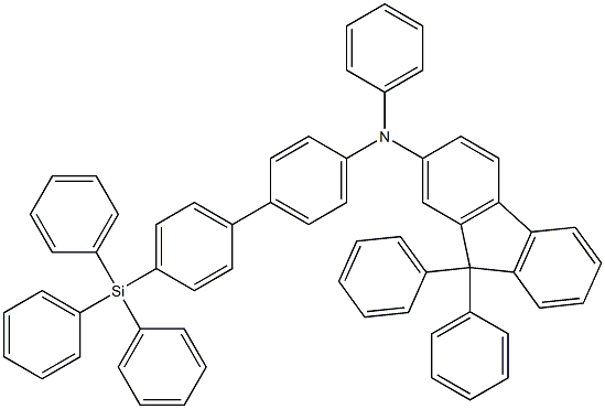 N,9,9-三苯基-N-(4-(三苯基甲硅烷基)-4-联苯基)芴-2-胺 结构式