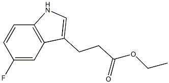 3-(5-氟-3-吲哚基)丙酸乙酯 结构式