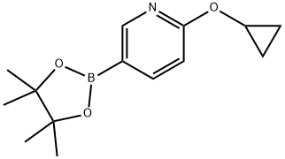 2-(环丙氧基)-5-(4,4,5,5-四甲基-1,3,2-二氧硼烷-2-基)吡啶 结构式
