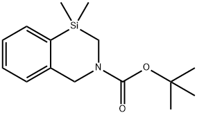 1,1-二甲基-1,2-二氢苯并[D][1,3]氮杂硅烷-3(4H)-羧酸叔丁酯 结构式