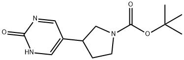 tert-butyl 3-(2-hydroxypyrimidin-5-yl)pyrrolidine-1-carboxylate 结构式