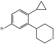 4-(5-bromo-2-cyclopropylphenyl)tetrahydro-2H-pyran 结构式