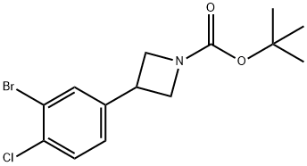 tert-butyl 3-(3-bromo-4-chlorophenyl)azetidine-1-carboxylate 结构式