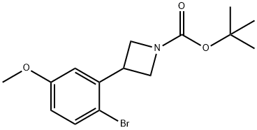 tert-butyl 3-(2-bromo-5-methoxyphenyl)azetidine-1-carboxylate 结构式
