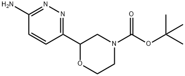 tert-butyl 2-(6-aminopyridazin-3-yl)morpholine-4-carboxylate 结构式