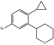 3-(5-bromo-2-cyclopropylphenyl)tetrahydro-2H-pyran 结构式