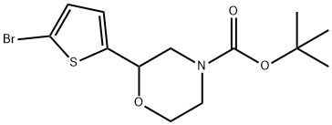 tert-butyl 2-(5-bromothiophen-2-yl)morpholine-4-carboxylate 结构式