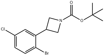 tert-butyl 3-(2-bromo-5-chlorophenyl)azetidine-1-carboxylate 结构式