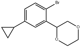 2-(2-bromo-5-cyclopropylphenyl)-1,4-dioxane 结构式