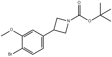 tert-butyl 3-(4-bromo-3-methoxyphenyl)azetidine-1-carboxylate 结构式