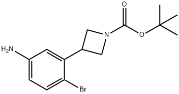 tert-butyl 3-(5-amino-2-bromophenyl)azetidine-1-carboxylate 结构式