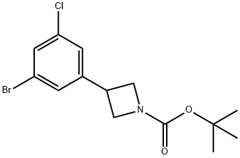 tert-butyl 3-(3-bromo-5-chlorophenyl)azetidine-1-carboxylate 结构式