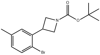 tert-butyl 3-(2-bromo-5-methylphenyl)azetidine-1-carboxylate 结构式