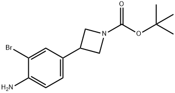 tert-butyl 3-(4-amino-3-bromophenyl)azetidine-1-carboxylate 结构式