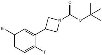 tert-butyl 3-(5-bromo-2-fluorophenyl)azetidine-1-carboxylate 结构式