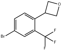 3-(4-bromo-2-(trifluoromethyl)phenyl)oxetane 结构式