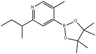 5-Methyl-2-(sec-butyl)pyridine-4-boronic acid pinacol ester 结构式