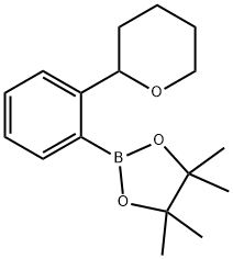 2-(Oxan-2-yl)phenylboronic acid pinacol ester 结构式